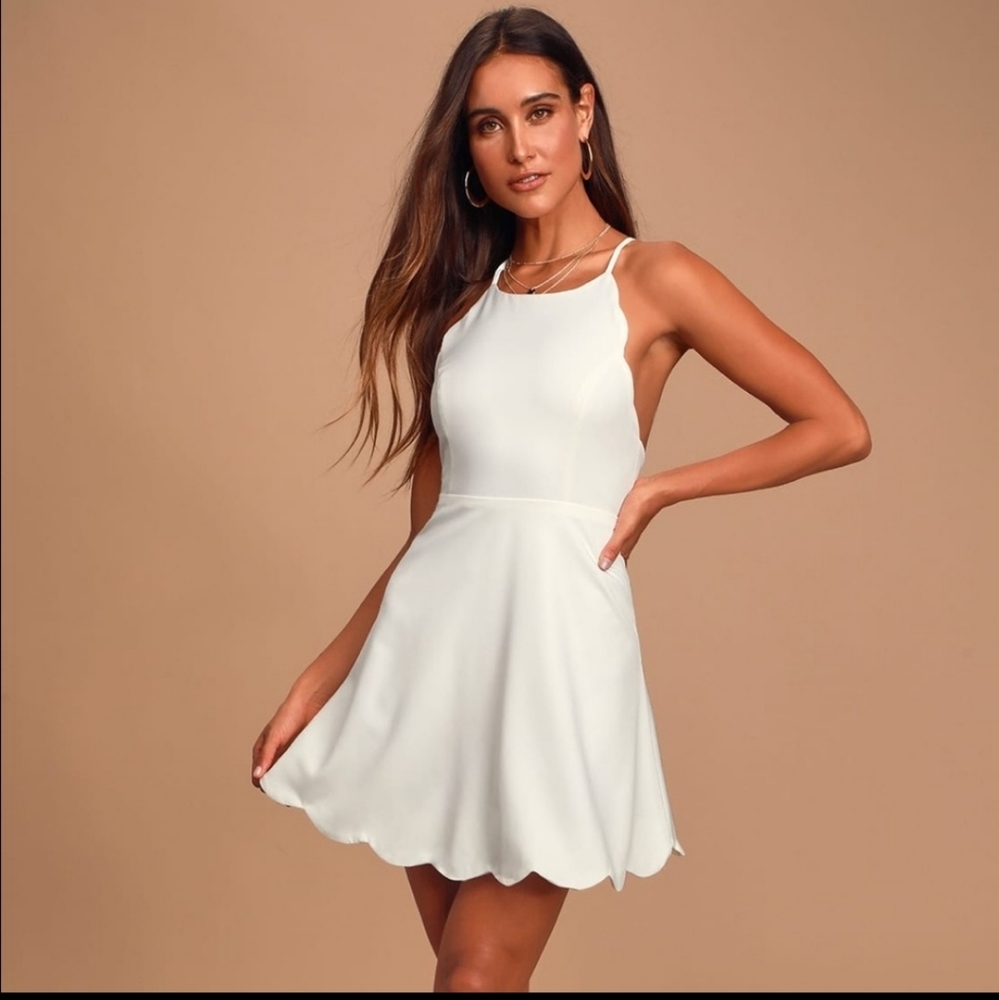 Play On Curves Ivory Backless Dress